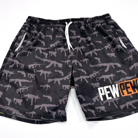 Greater Half Other - Greater Half XL Pew Pew Guns Assault Rifle Pistol Glock Swim Trunks